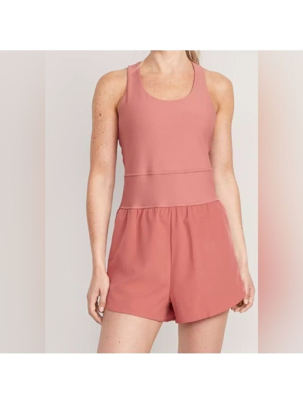 Sleeveless PowerSoft 2-in-1 Dolphin-Hem Performance Run Tenniscore Golf Romper